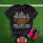 Philadelphia  Rhinestone T-Shirt, Shiny Glittering Football Tailgate Fan Tee, Trendy Game Day Party Tee, Unique  Gift Sunday Sports Shirt