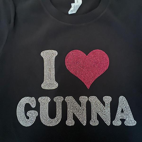 Personalized Rhinestone Sweatshirts, Custom Rhinestone Designs, Bling Bling T-Shirt, Custom Sparkle Long Sleeve, Sparkling Custom Sweaters