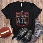 Atlanta Rhinestone T-Shirt, Football Fan Tee Shirt, Stylish and Comfortable, Unique and Eye-Catching Shield Tee for Game Day Gift