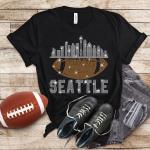 Seattle Rhinestone T-Shirt, Chic Glitter Tailgate Style Football Tee, Team Fan Shiny Design Shirt, Sportswear for Game Day Fashion Shirt