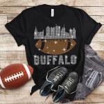 Buffalo Rhinestone T-Shirt, Bling Dazzling Football Fan Gift Design, Eye-Catching Game Sparkling Tee, Unique Football Fan Glitter Top