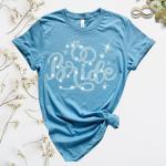 Bride and Bride's Babe Rhinestone T-Shirt, Bridal Party Shirt, Babe of Honor Shirt, Unique Bridal Shower Gift, Shiny Bride Squad Shirt