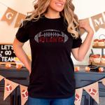 Atlanta Rhinestone T-Shirt, Sundays Day Football Game Shirt, Team Fans Game Day Glitter Shirt, Stylish Soft and Comfortable Bling Shirt
