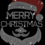 Retro Merry Christmas Santa Head T-Shirt, Santa Clause Gift, Santa Hat Shirt, Santa Claus Merry Christmas Glitter Shirt, Best Xmas Gift