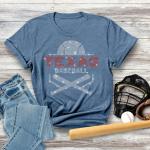 Texas Baseball Rhinestone T-Shirt, Game Day Apparel, Baseball Mama Shirt, Team Spirit Shirt, Sports Fan Shirt, Rangers Gift for Her or Him