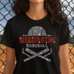 Washington Baseball Rhinestone T-Shirt, Retro Premium Unisex T-Shirt, Funny Baseball Team Shirt, Baseball Game Day Shirt, Baseball Mom Tee