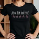 5 Star Rhinestone Concert T-Shirt, Outwear Bling Bling, Hip Hop Soft-Style Cotton Shirt, Unisex Sweatshirt, Music Concert Tour Shirt