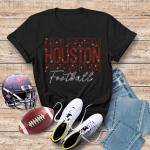 Houston Rhinestone Sparkling Gameday T-Shirt, Football Funny Fan Shirt, Unisex Super Soft and Comfortable Shirt, Fan Gift For Women or Men