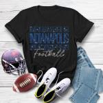 Indianapolis Rhinestone Sparkling Gameday T-Shirt, Sunday Football Shirt, Retro Style Trendy Unisex Shirt, Comfort Color Football Top Gift