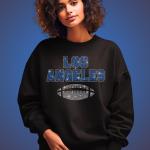 Los Angeles Glittering Rhinestone Shirt, Favorite Football Shirt, Game Day Casual Athletic Apparel, Unique Design Shiny Chic Sports Outfit