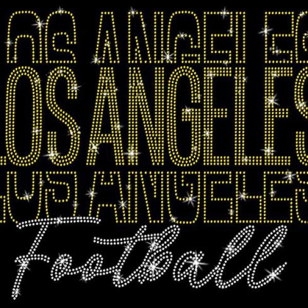 Los Angeles Gameday Sparkling Rhinestone T-Shirt, Game Day Favorite Football Team Shirt, Athletic Unisex Tee-Shirt Gift for Her or Him