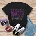 Minnesota Rhinestone Sparkling Gameday T-Shirt, Football Lovers Idea for Team Fan Shirt, Perfect Gift for Sunday Football, Funny Youth Shirt