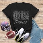 New Orleans Gameday Sparkling Rhinestone T-Shirt, Football Outfit for Men or Women, Retro Sunday Football Shirt, Gift for Sport Lovers