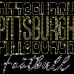 Pittsburgh  Gameday Rhinestone T-Shirt,  Sparkling Team Fan Shirt for Football Season, Retro Fall Shirt, Funny Trendy Shirt for Women or Men