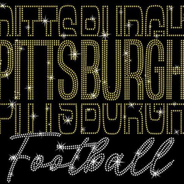 Pittsburgh  Gameday Rhinestone T-Shirt,  Sparkling Team Fan Shirt for Football Season, Retro Fall Shirt, Funny Trendy Shirt for Women or Men