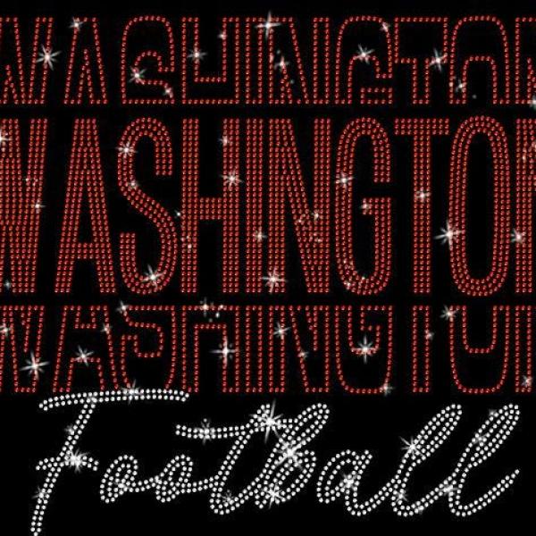 Washington Rhinestone Sparkling Gameday T-Shirt, Football Team Unisex Shirt Gift, Christmas Cute Game Day Shirt Gift For Her or Him