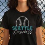 Seattle Baseball Rhinestone T-Shirt, Game Day Bling Shirt, Retro Team Support Shirt, Baseball Fan Shirt, Mom Baseball Tee, Gift for Her