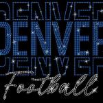 Denver Rhinestone Sparkling Gameday T-Shirt, Sunday Football Shirt, Football Retro Tee-Shirt, Retro Unisex Football Shirt For Dad, For Mom