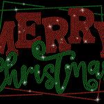 Dazzling Merry Christmas Rhinestone T-Shirt, Matching Family Christmas Shirt, Trendy Xmas Outfit, Comfort Colors Special Santa Gift Shirt