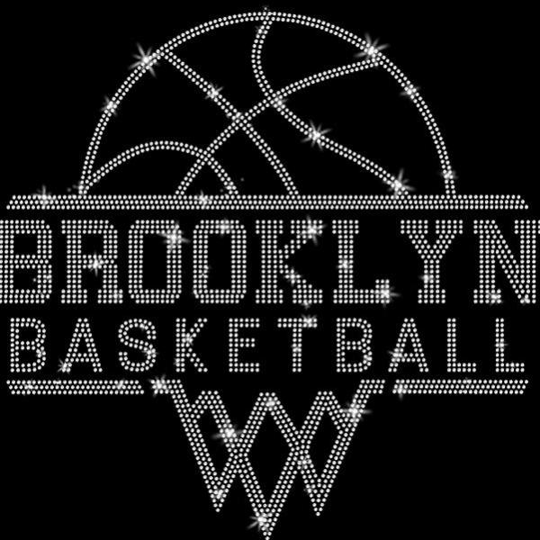 Brooklyn Basketball Sports Team Retro Rhinestone T-Shirt, Team Comfort Colors Shirt, Unisex Cotton Shirt, Trendy Fan Apparel, Best Gift Ever