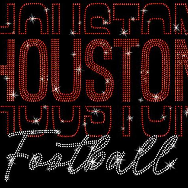 Houston Rhinestone Sparkling Gameday T-Shirt, Football Funny Fan Shirt, Unisex Super Soft and Comfortable Shirt, Fan Gift For Women or Men