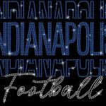 Indianapolis Rhinestone Sparkling Gameday T-Shirt, Sunday Football Shirt, Retro Style Trendy Unisex Shirt, Comfort Color Football Top Gift