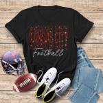 Kansas City Rhinestone Sparkling Gameday T-Shirt, Retro Football Fans Shirt, Gameday Gift for Sports Lovers, Comfort Colors Tailgate Shirt