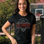 Los Angeles  Basketball Sports Team Retro Rhinestone T-Shirt, Unisex Heavy Cotton Tee,  Basketball Memorabilia Fan Gift For Men or Ladies