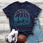 Memphis Basketball Game Day Rhinestone T-Shirt, High-Quality Shirt for Sports Lovers, Soft and Cozy Tailgating Shirt, Favorite Unisex Gift