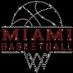 Miami Basketball Sports Team Retro Rhinestone T-Shirt, High-Quality Custom Design Fan Gift, Basketball Mom Shirt, Soft Cozy Unisex Sweater