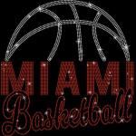 Miami Basketball Game Day Rhinestone T-Shirt, Team Pride Sports Shirt, Tailgate Gift for Fans, Colorful Unisex Classic Sport Shirt