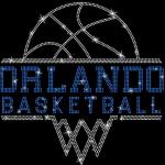 Orlando Basketball Sports Team Retro Rhinestone T-Shirt, Unique Design Fashion Sports Wear Shirt, Basketball Themed Soft Cotton Shirt
