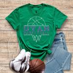 Utah Basketball Sports Team Rhinestone T-Shirt, Fans Game Day Cheering Shirt, Best Shirt Gift Ever for Sports Mom or Dad