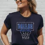 Dallas Rhinestone Basketball Shirt, Trendy Sweatshirt for Game Day Tailgating, Basketball fan Gift Tee, Summer Spring Fall Stylish Shirt