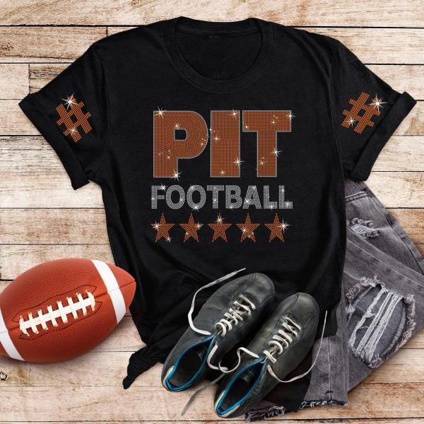 Pittsburgh Rhinestone Shirt, Game Season Football Fans Shirt,  Sunday Day Game Shirt, Tailgate Sport Shirt Gift for Football Lovers