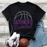 Sacramento Basketball Game Day Rhinestone T-Shirt, Retro Gameday Apparel, Christmas Majestic Design Gift, Perfect Mascot Sports Shirt