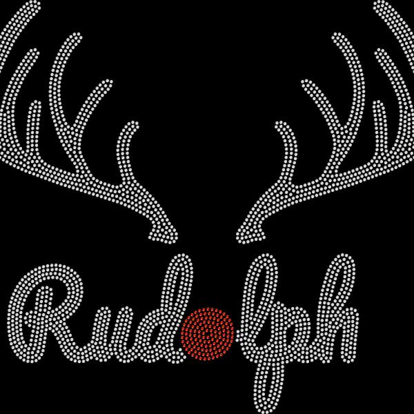 Rudolph Christmas Rhinestone T-Shirt, Christmas Matching Shirt Gift, Believe Xmas Sweatshirt, Perfect Design Shirt of Santa Reindeer