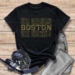 Boston Rhinestone T-Shirt, Hockey Game Day Apparel, Professional Hockey Championship Sport Shirt Gift for Fan, Hockey Premium Unisex Shirt