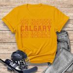 Calgary Rhinestone T-Shirt, Hockey Team Fans Top Shirt, Men's/Women's Game Day Tailgate Apparel Shirt, Soft-Style Athletics Sweatshirt