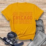 Chicago Rhinestone T-Shirt, Hockey Game Day Shirt for Men or Women, Cheer Mom Soft-Style Sportswear, Sweatshirt Jersey For Sports Lovers