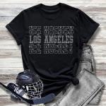 Los Angeles Rhinestone T-Shirt, Hockey Fans Popular Clothing, Sports  Games Matching Outfit, Game Day Comfy Gift for Her or Him