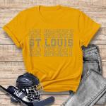 St Louis Rhinestone T-Shirt, Hockey Shirt for Women or Men, High-Quality Sweatshirt for Hockey Tournament, Sports Season Gift for Fans