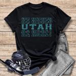 Utah Rhinestone T-Shirt, Hockey Season Sweatshirt, High-Quality Unique Design Sports Tee-Shirt, Hockey League Shirt Gift for Hockey Lover