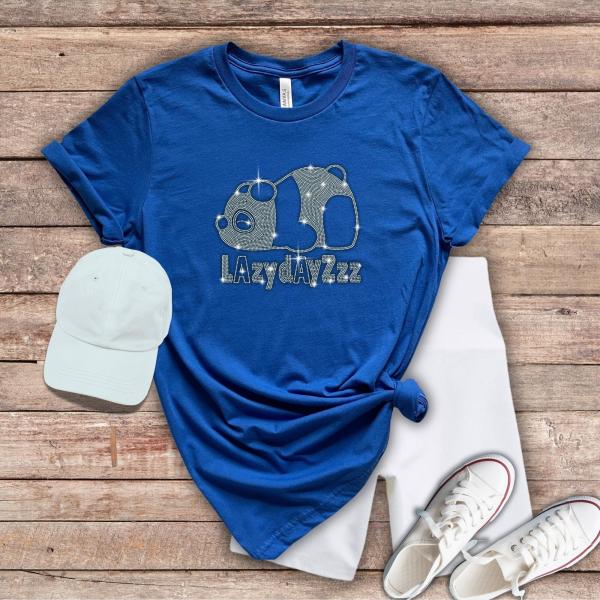 Panda Rhinestone Shirt, Comfort Colors Panda Shirt, Cute Emotional Shirt, Vintage Animal Shirt, Funny Mood Shirt, Retro Panda Shirt Gift