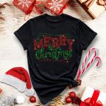 Dazzling Merry Christmas Rhinestone T-Shirt, Matching Family Christmas Shirt, Trendy Xmas Outfit, Comfort Colors Special Santa Gift Shirt