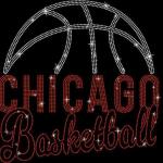 Chicago Basketball Game Day Rhinestone T-Shirt, Retro Sports Team Fans Top Apparel, Women Basketball Jersey Clothing, Adult Unisex Shirt