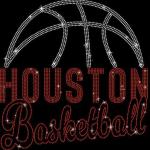 Houston Basketball Game Day Rhinestone T-Shirt, Sports Lovers Uniform Unisex Shirt Gift, Finals Champions Shirt, Vintage Style Streetwear