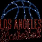 Los Angeles Basketball Game Day Rhinestone T-Shirt, Team Spirit Tee, Sports Lover Gift Shirt, Player Unisex Shirt, Basketball Team Hoodie