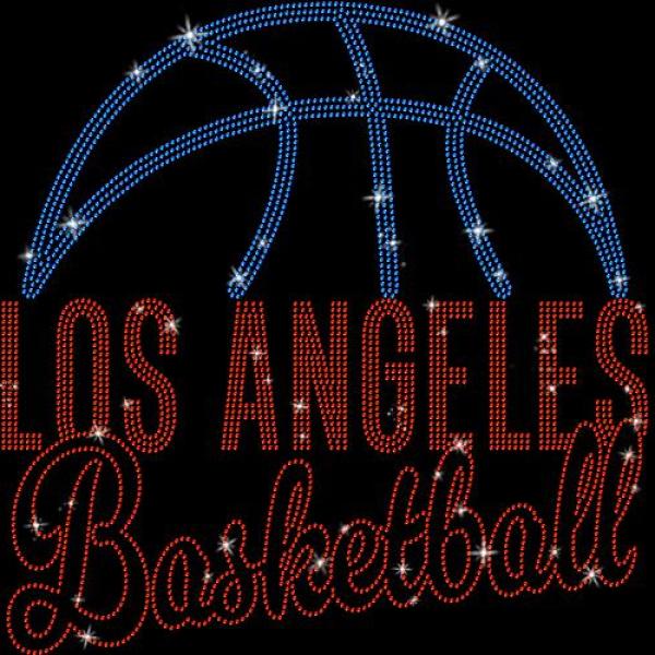 Los Angeles Basketball Game Day Rhinestone T-Shirt, Team Spirit Tee, Sports Lover Gift Shirt, Player Unisex Shirt, Basketball Team Hoodie