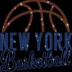 New York Basketball Game Day Rhinestone T-Shirt, Stylish Design Sports Shirt, Classic Premium Unisex Shirt, Perfect Gift For Baseball Moms